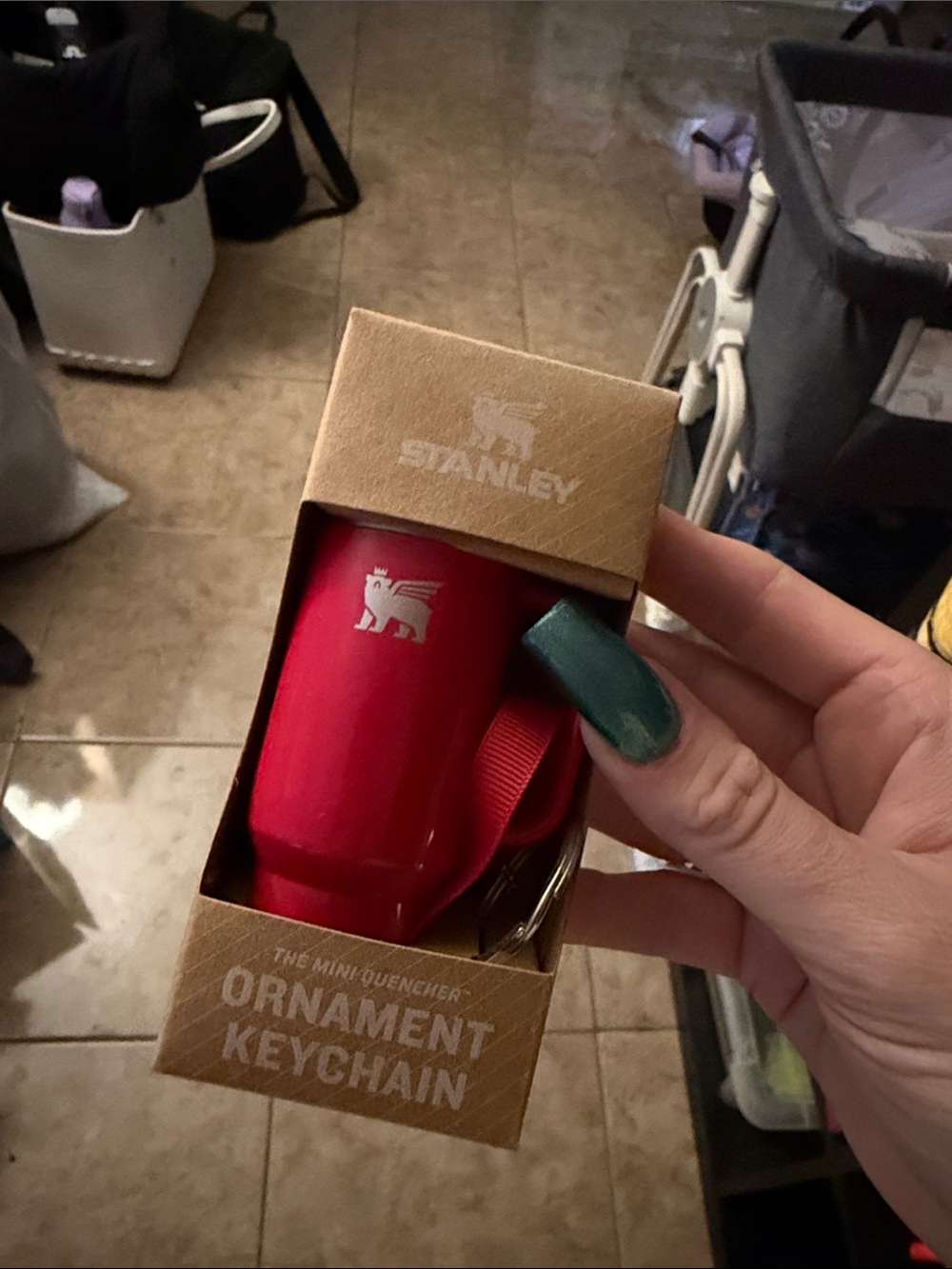 Stanley Red Mini Quencher Ornament Key Ring